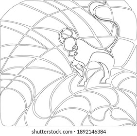 
Hand drawn vector illustration. Taurus horoscope.
Astrology. Zodiac. Puzzles. Graphic arts. Coloring book.