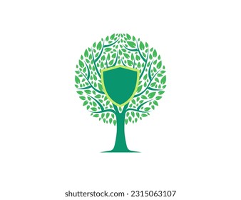 hand drawn vector illustration tree leaves