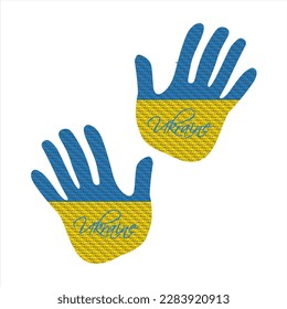 Ilustración vectorial dibujada a mano con un patrón de bandera ucraniana excelente para el diseño de afiches, revistas y ropa