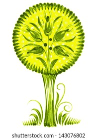 hand drawn, vector, illustration in Ukrainian folk style