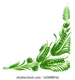hand drawn, vector, illustration in Ukrainian folk style