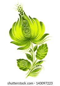 hand drawn, vector, illustration in Ukrainian folk style
