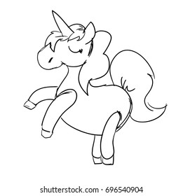 Hand Drawn Vector Illustration Unicorn