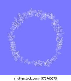 Hand drawn vector illustration. Vintage decorative wreath. Perfect for invitations, greeting cards, quotes, blogs, posters.
