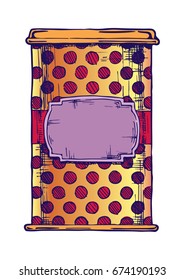 Hand drawn vector illustration of vintage packaging.