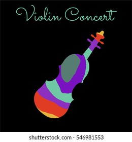 a hand drawn vector illustration of a violin perfect for a poster