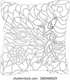 
Hand drawn vector illustration. Virgo horoscope.
Astrology. Zodiac. Colored puzzles. Graphics Coloring book.