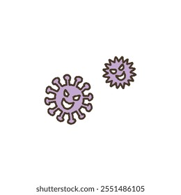 Hand drawn vector illustration of virus