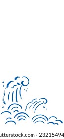 Hand drawn vector illustration of waves