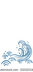 Hand drawn vector illustration of waves