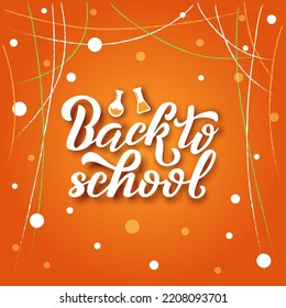 handgezeichnete Vektorgrafik mit dem Buchstaben "Zurück zur Schule" für Poster, Ankündigung, Werbung oder Banner