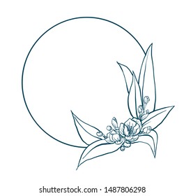 Hand drawn vector illustration - a wreath of laurel vintage. For wedding invitations, greeting cards, quotes, blogs, posters, and more.