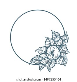Hand drawn vector illustration - a wreath of laurel vintage. For wedding invitations, greeting cards, quotes, blogs, posters, and more.