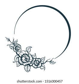 Hand drawn vector illustration - a wreath of laurel vintage. For wedding invitations, greeting cards, quotes, blogs, posters, and more.