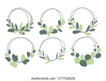 Hand drawn vector illustration - a wreath of laurel vintage. For wedding invitations, greeting cards, quotes, blogs, posters, and more.