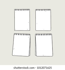 Hand drawn vector illustration of Writing pad.