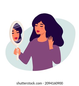 42,320 Woman mirror illustration Images, Stock Photos & Vectors ...