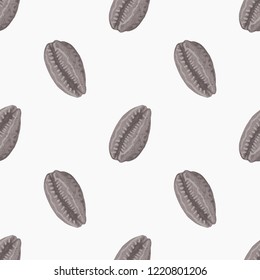 Hand drawn vector illustrations - seamless pattern of seashells. Marine background. Perfect for invitations, greeting cards, posters, prints, banners, flyers etc