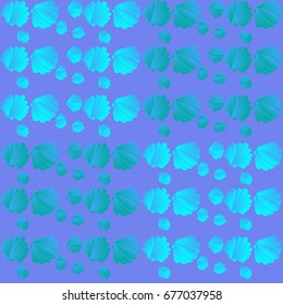 Hand drawn vector illustrations - seamless pattern of seashells. Marine background. 