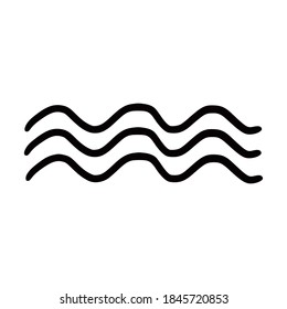 Hand Drawn Vector Isolated Waves Pictogram Stock Vector (Royalty Free ...