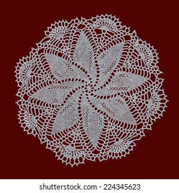 Hand drawn vector lace doily