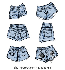 Denim Shorts Stock Images, Royalty-Free Images & Vectors | Shutterstock