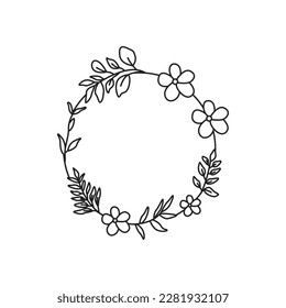 Hand drawn vector leaves decorative elements