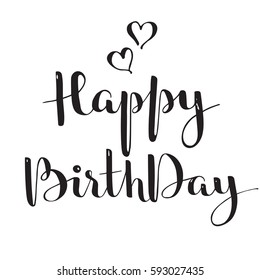 Hand Drawn Vector Lettering Happy Birthday Stock Vector (Royalty Free ...