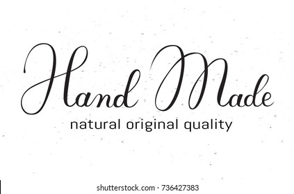 Elementos de diseño hechos a mano con letras vectoriales dibujados a mano sobre fondo de textura. Elementos de decoración para banner, paquete, logotipo
