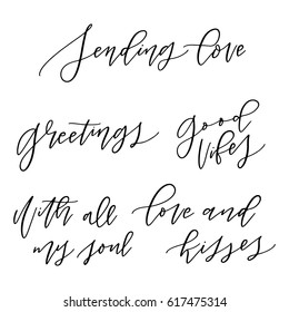 Hand drawn vector lettering. Motivating modern calligraphy. Inspiring hand lettered quote for wall poster or mood board. Home decoration. Printable phrase.