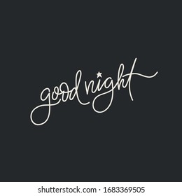 Letra vectorial dibujada a mano BUENA NOCHE