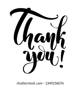 Hand Drawn Vector Lettering Thank You Stock Vector (Royalty Free ...