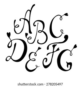 Hand drawn vector letters