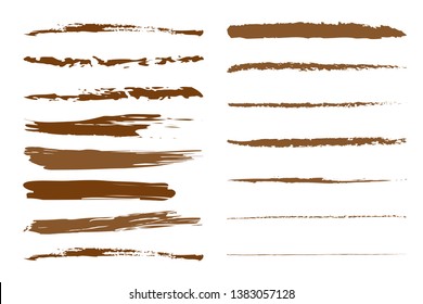 Hand drawn vector line border set and scribble design element. 