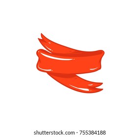 Hand drawn vector Merry Christmas shopping time cartoon graphic simple illustration logo design with red ribbon isolated on white background.
