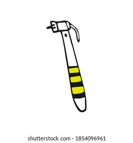 Hand drawn vector modern pump for the bike. Isolated on white background drawing. Vector illustration