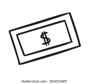 hand drawn vector money doodle