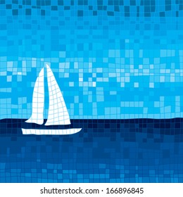 Hand drawn vector mosaic background