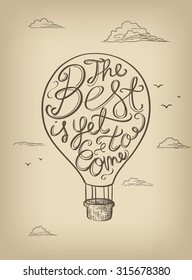 Hand drawn vector motivational poster