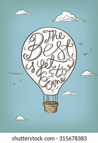 Hand drawn vector motivational poster