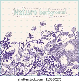 hand drawn vector nature background