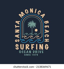 Colores de neón vector dibujados a mano ilustraciones de surf, para impresiones de camisetas, carteles y otros usos.