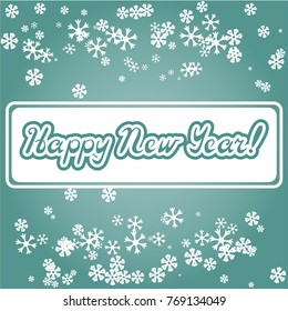 Hand drawn vector New Year lettering typography. 