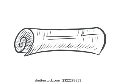 Hand Drawn Vector Newspaper Illustration. Vintage Newspaper Design Element. Isolated on White Backdrop. Newspaper Vector Illustration Journalism concept illustration. Vector Paper. Journalism  Concept
