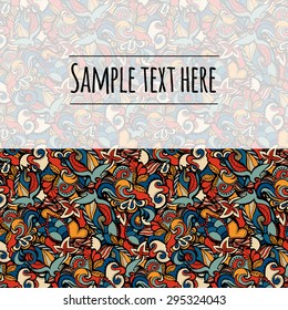 Hand drawn vector ornament. Design template for a business presentation, flyer, invitation, greeting card.