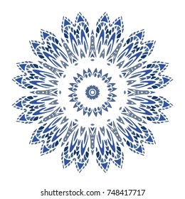 Hand drawn vector ornamental lace ornament. Islamic, ottoman, indian design element for greeting cards, labels, print design.