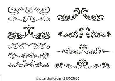 Hand drawn vector ornaments. Design elements.