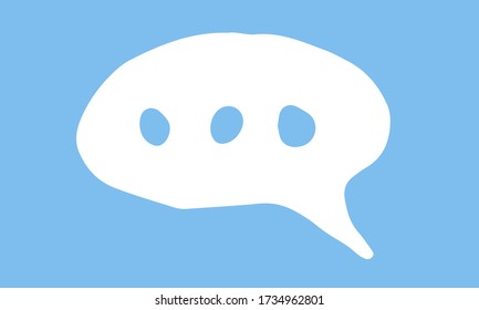 Handgezeichnete Vektorgrafik des Sprechblasen-Symbols. Website und soziales Netzdesign Element. Vorlage für die Internet-Schaltfläche