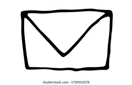 Handgezeichnete Vektor-Konturdarstellung des Umschlagbildes. Website und soziales Netzdesign Element. Vorlage für Internet- und E-Mail-Schaltflächen