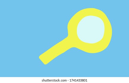 Hand drawn vector outline illustration of magnifier icon. Website and social network design element. Internet search button template